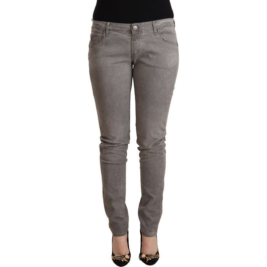 Acht Sleek Gray Skinny Low Waist Jeans light-gray-washed-cotton-slim-fit-denim-jeans
