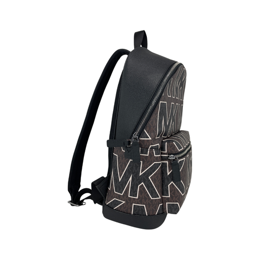 Michael Kors Cooper Large Brown Signature PVC Graphic Logo Backpack Bookbag Bag WOMAN BACKPACKS cooper-large-brown-signature-pvc-graphic-logo-backpack-bookbag-bag