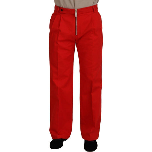 Dolce & Gabbana Stunning Red Mainline Cotton Pants red-straight-fit-men-trousers-cotton-pants s-l1600-4-20-dbd524e3-deb.jpg