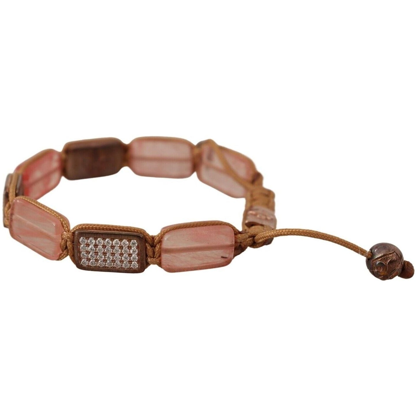 Nialaya Elegant Multicolor Adjustable Charm Bracelet multicolor-crystals-logo-embellished-adjustable-bracelet