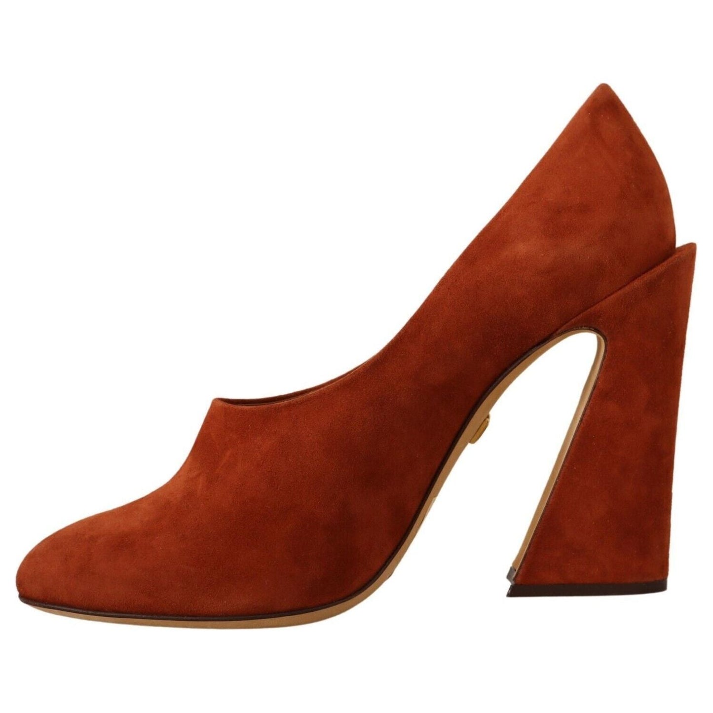 Dolce & Gabbana Elegant Cognac Suede Pumps brown-suede-leather-block-heels-pumps-shoes s-l1600-4-52-20fad9eb-db4.jpg