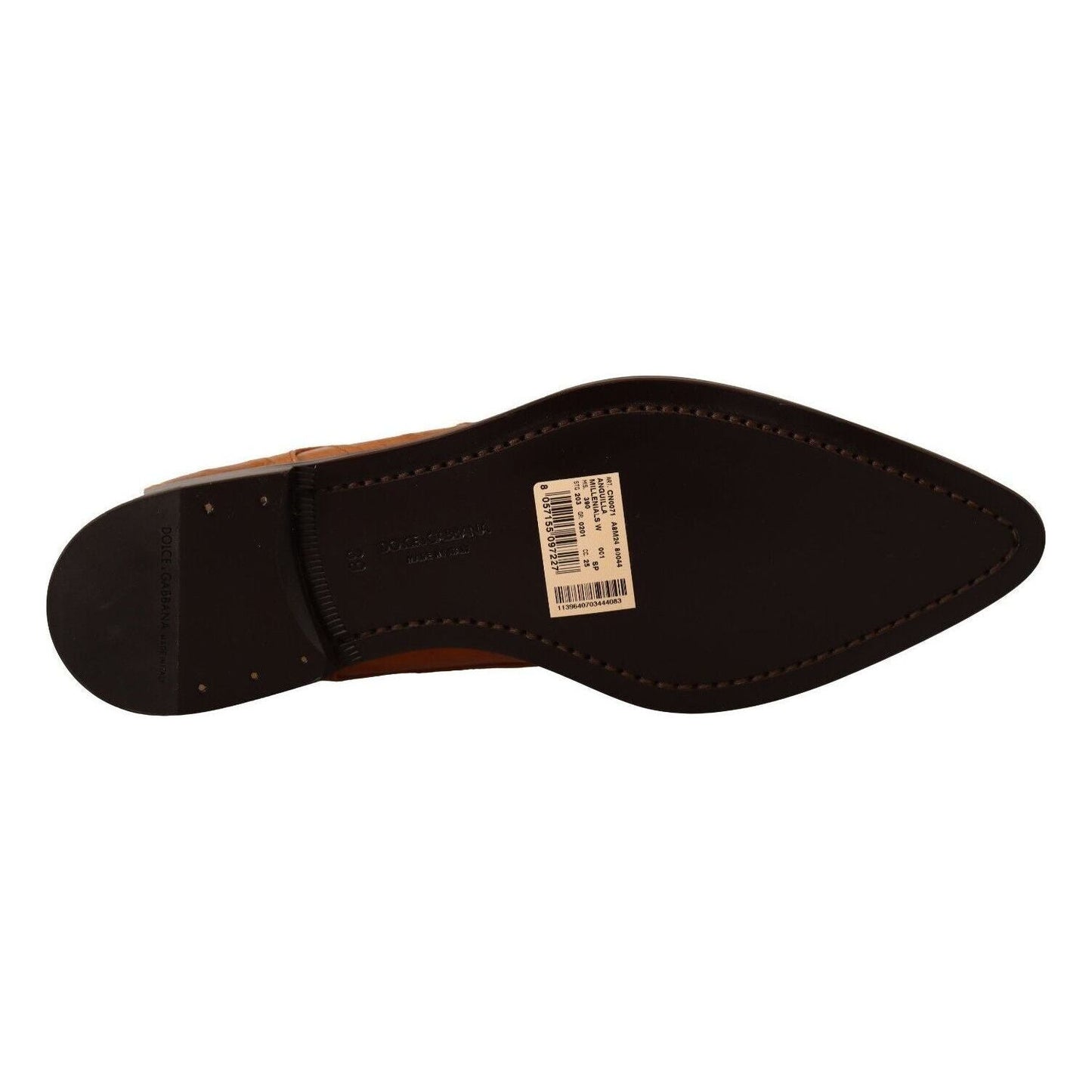 Dolce & Gabbana Elegant Eel Leather Lace-Up Formal Flats brown-eel-leather-lace-up-formal-shoes s-l1600-4-76-527de2a1-9ec.jpg