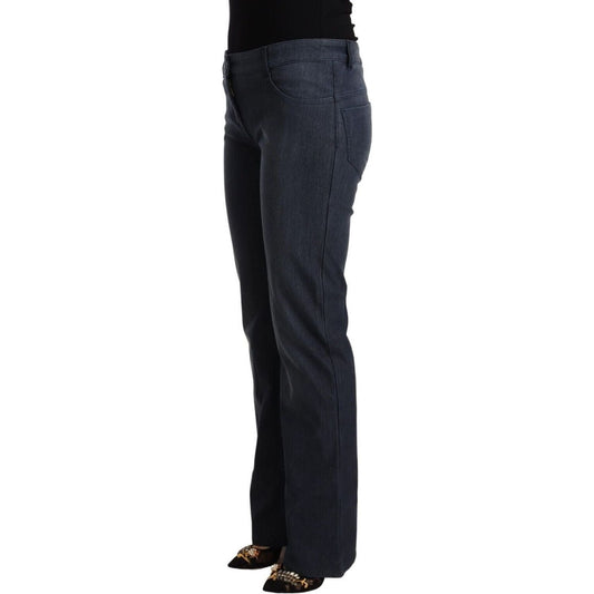 MARGHI LO' Chic Dark Blue Straight Cut Jeans dark-blue-cotton-straight-denim-jeans