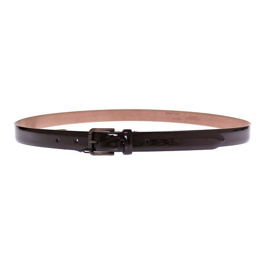 Dolce & Gabbana Elegant Leather Accessory for Sophisticated Style WOMAN BELTS brown-leather-logo-belt-cintura-belt