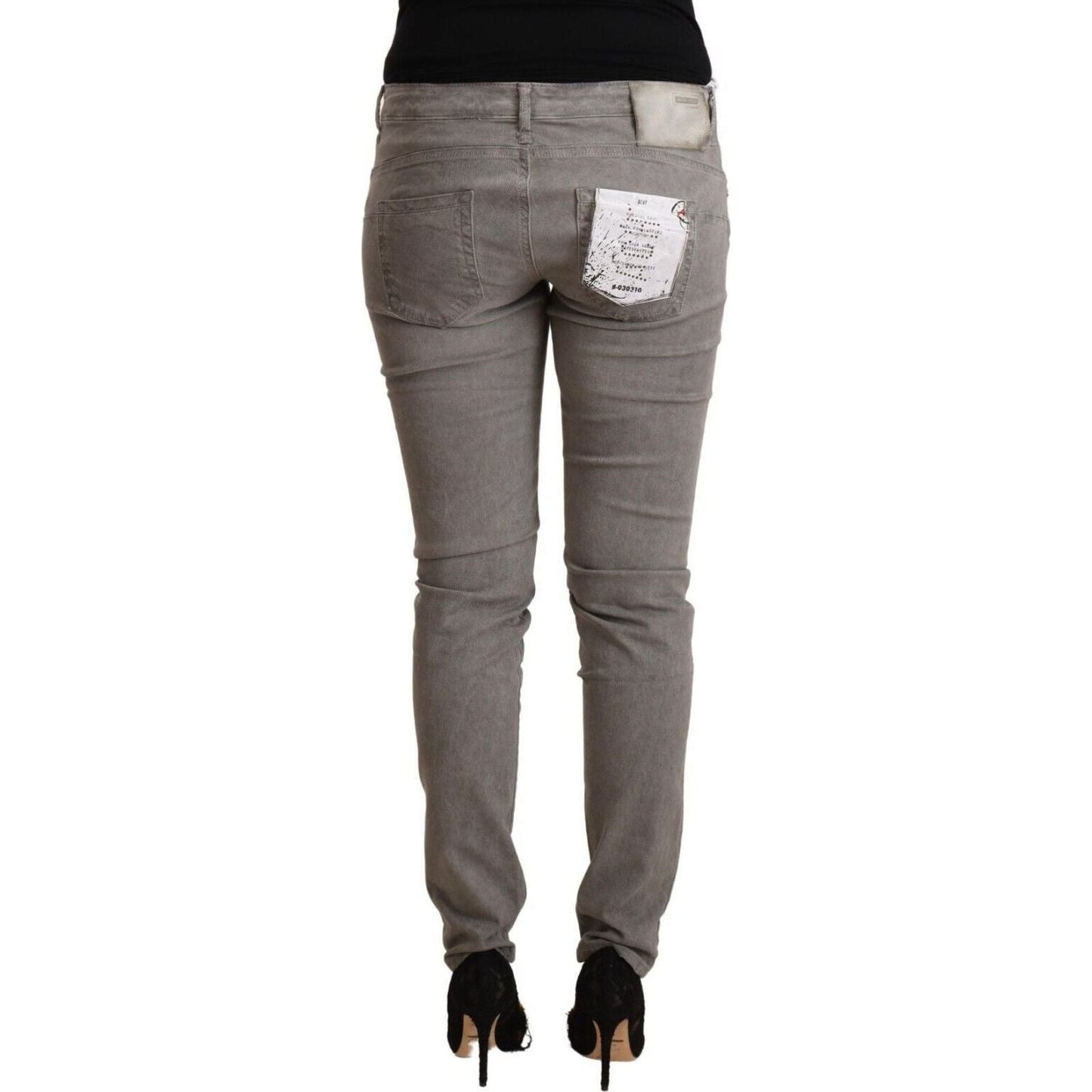 Acht Sleek Gray Skinny Low Waist Jeans light-gray-washed-cotton-slim-fit-denim-jeans