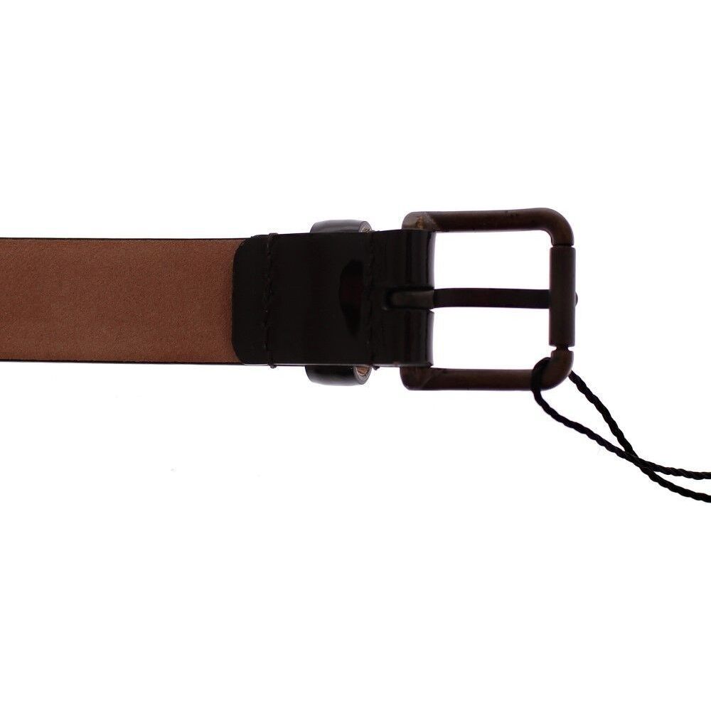 Dolce & Gabbana Elegant Leather Accessory for Sophisticated Style WOMAN BELTS brown-leather-logo-belt-cintura-belt