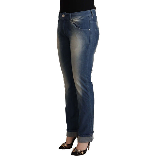 Acht Chic Mid Waist Skinny Denim Jeans blue-washed-mid-waist-folded-hem-skinny-jeans