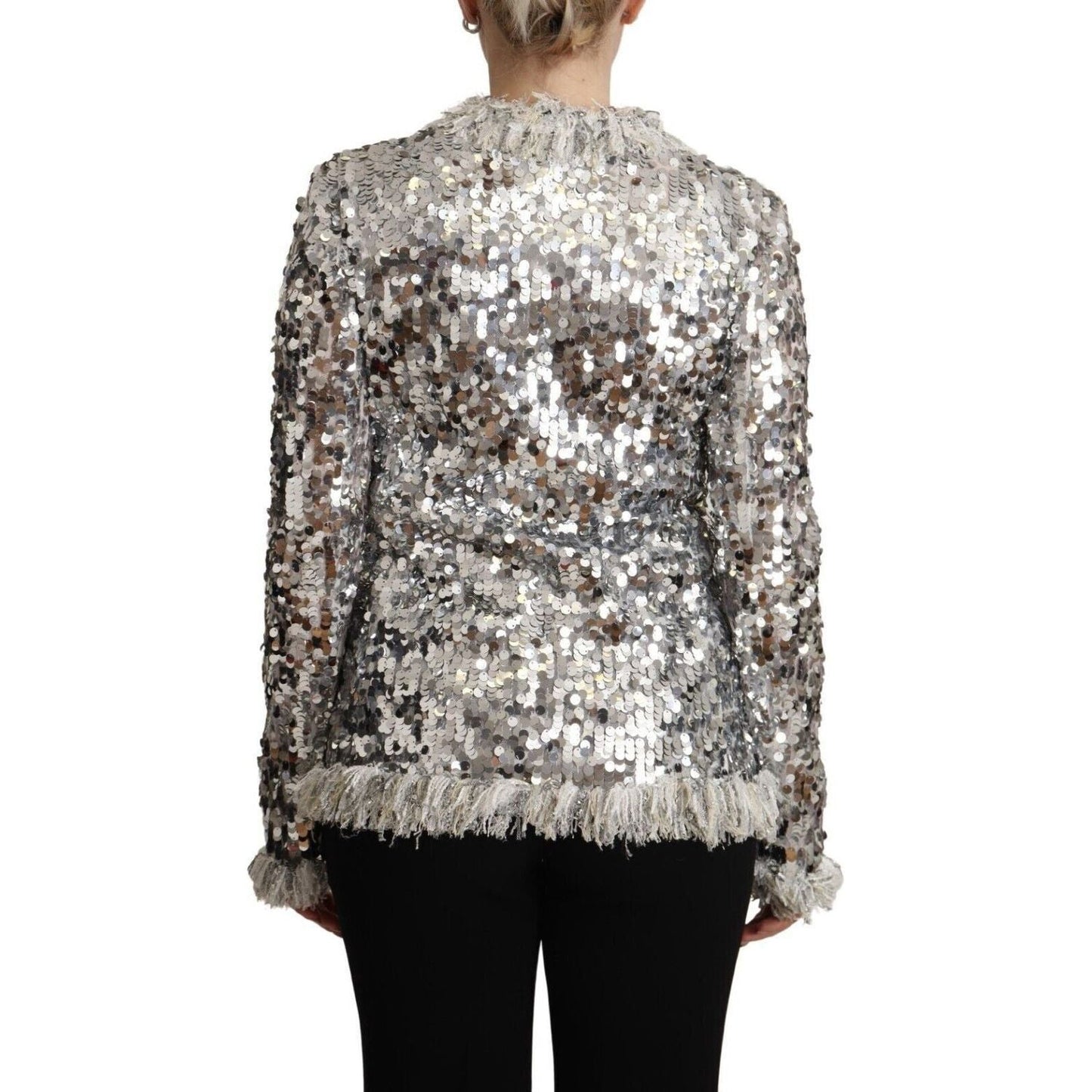 Dolce & Gabbana Chic Silver Sequined Jacket Coat silver-sequined-shearling-long-sleeves-jacket s-l1600-46-3-73f9922c-1b9.jpg