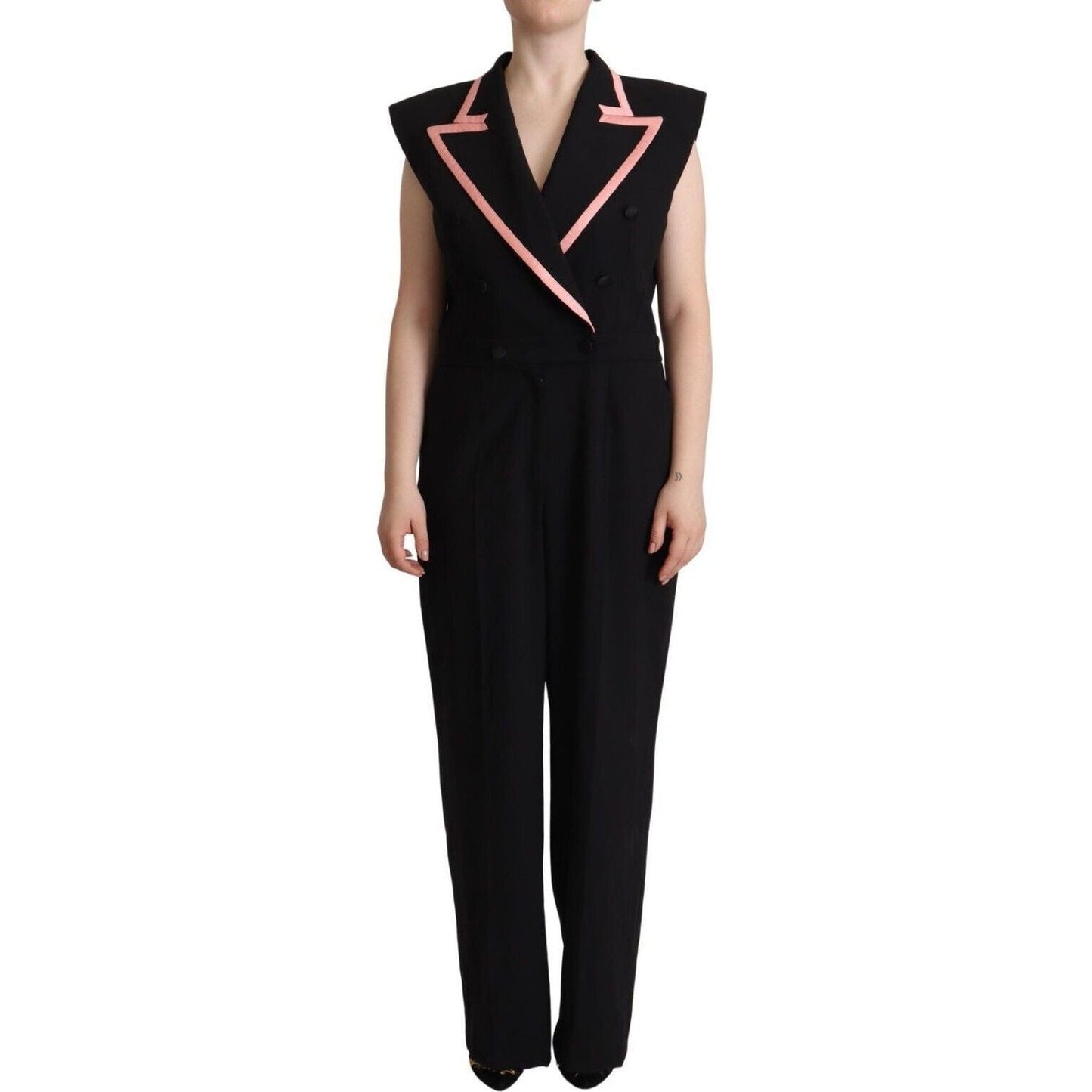 Dolce & Gabbana Elegant Sleeveless Wool Blend Jumpsuit black-wool-blend-sleeveless-jumpsuit-dress