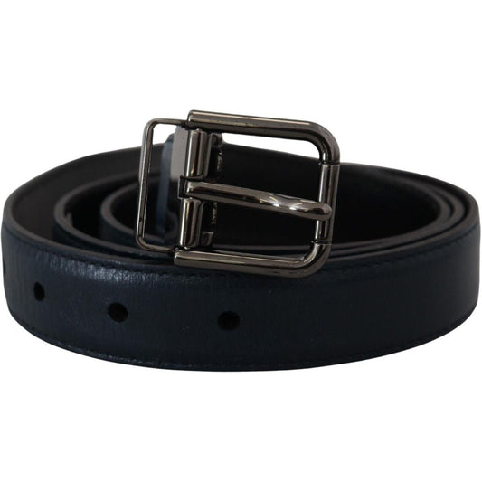 Dolce & Gabbana Elegant Dark Blue Leather Belt blue-leather-silver-metal-buckle-vintage-belt s-l1600-48-460110f5-a67_8a8790a9-cb59-4c3b-b955-2f5d8545d3c9.jpg