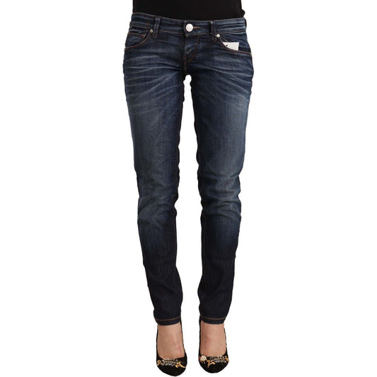Acht Chic Low Waist Skinny Denim Jeans blue-washed-cotton-low-waist-skinny-denim-jeans