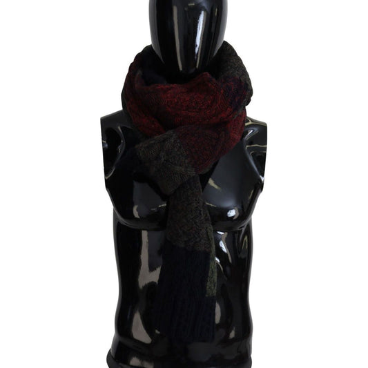 Dolce & Gabbana Elegant Wool-Cashmere Men's Scarf multicolor-knitted-men-neck-wrap-shawl-scarf-1
