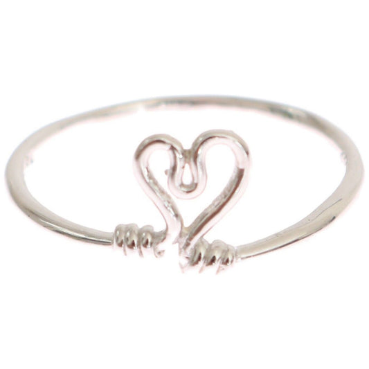 Nialaya | Silver Authentic Womens Love Heart Ring Ring | McRichard Designer Brands