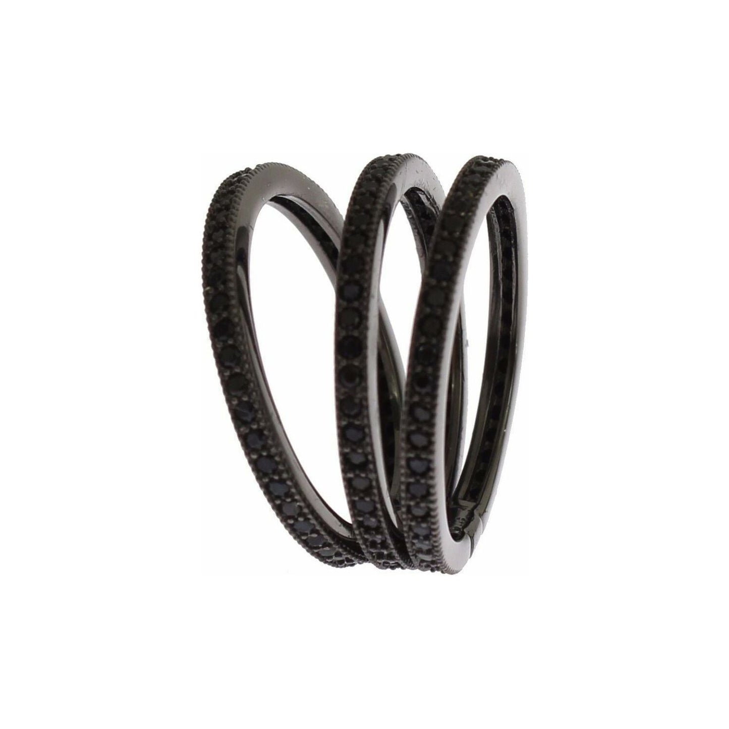 Nialaya Elegant Black Rhodium Silver Crystal Ring Ring black-cz-925-sterling-silver-womens s-l1600-51-2-773f7147-1c5.jpg