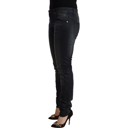 Acht Black Washed Cotton Low Waist Slim Fit Denim Jeans black-washed-cotton-low-waist-slim-fit-denim-jeans-1