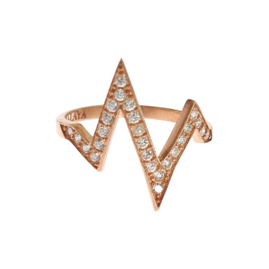 Nialaya | Pink Gold 925 Silver Womens Clear Ring - McRichard Designer Brands