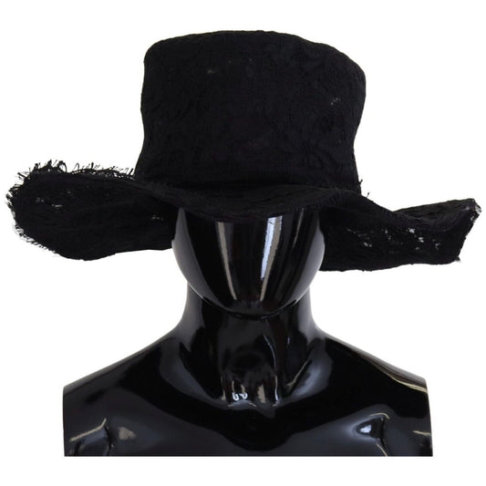 Dolce & GabbanaElegant Black Top Hat - Timeless Fashion StatementMcRichard Designer Brands£529.00