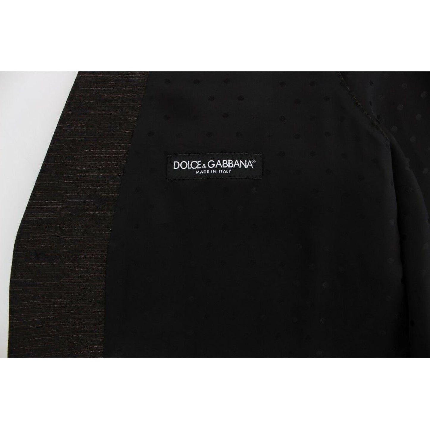 Dolce & Gabbana Elegant Brown Black Wool Blend Dress Vest black-wool-logo-dress-gilet-vest