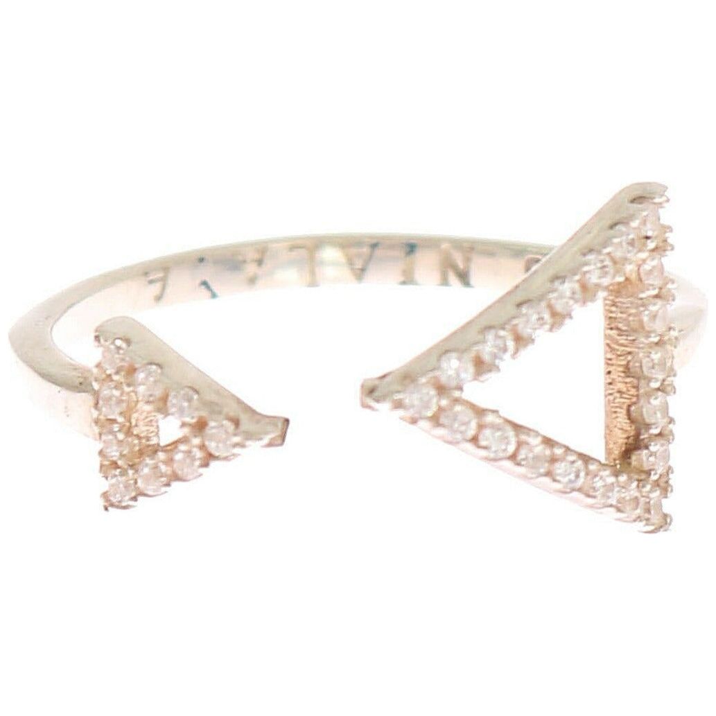 Nialaya Elegant Silver CZ Crystal Ring - Womens Accessory silver-clear-cz-arrow-925-silver-ring Ring s-l1600-59-2dbb4038-799.jpg