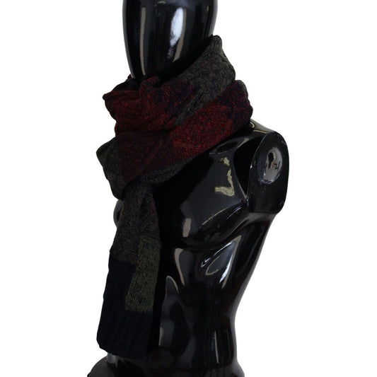 Dolce & Gabbana Elegant Wool-Cashmere Men's Scarf multicolor-knitted-men-neck-wrap-shawl-scarf-1