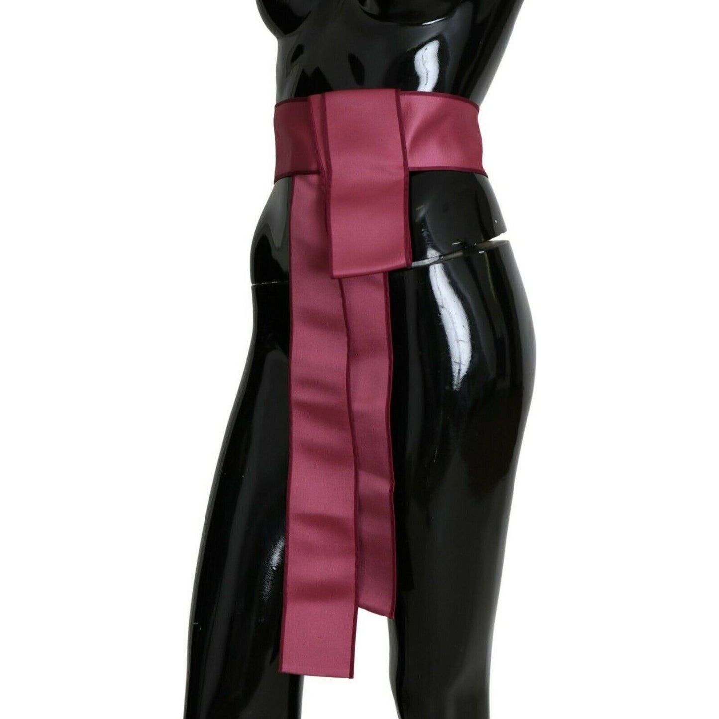 Dolce & Gabbana Elegant Pink Silk Wide Waist Belt WOMAN BELTS pink-100-silk-3-button-closure-wide-waist-belt