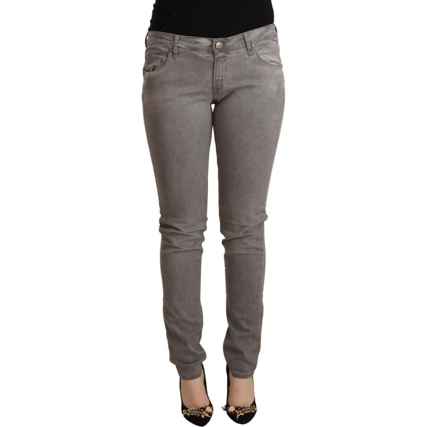 Acht Chic Low Waist Skinny Cotton Blend Jeans gray-cotton-low-waist-skinny-push-up-denim-jeans