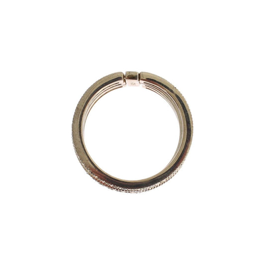 Nialaya Chic Silver & Black CZ Crystal Ring Ring black-cz-925-sterling-silver-womens-ring