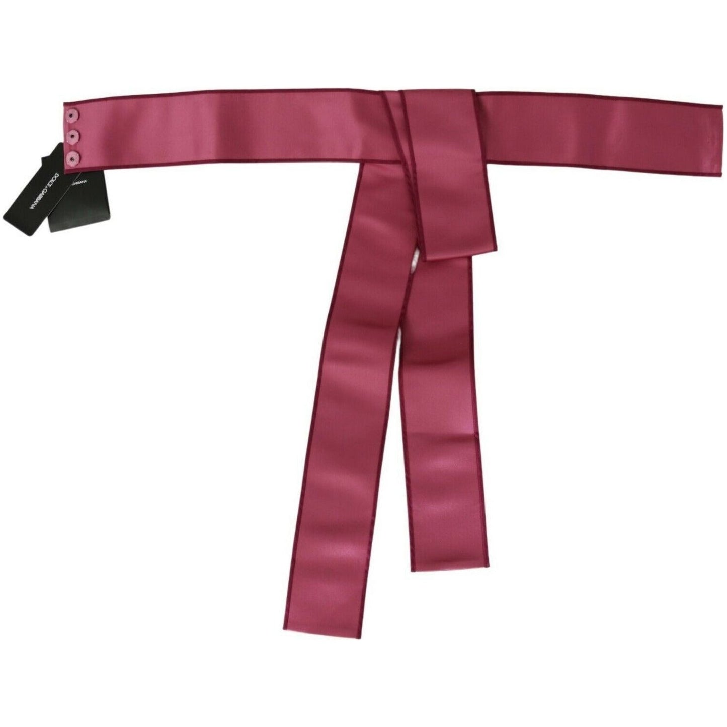 Dolce & Gabbana Elegant Pink Silk Wide Waist Belt WOMAN BELTS pink-100-silk-3-button-closure-wide-waist-belt