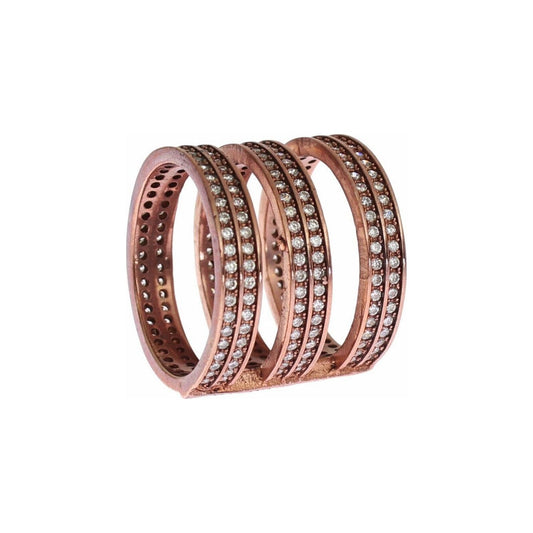 Nialaya Dazzling Pink Gold Plated CZ Crystal Ring Ring gold-925-silver-clear-cz-pink-ring s-l1600-64-638b7ebf-02b.jpg