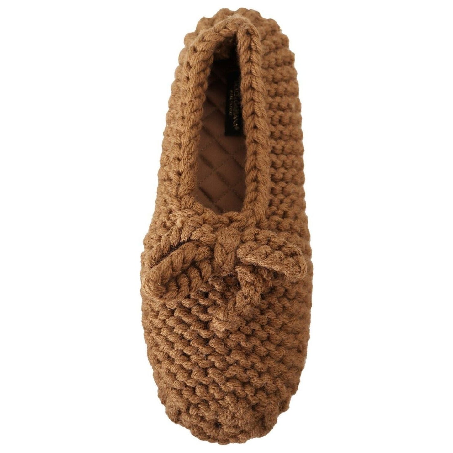 Dolce & Gabbana Elegant Wool Knit Ballerina Flats in Brown brown-slip-on-ballerina-flats-wool-knit-shoes-1 s-l1600-7-3-5a926f8e-64b.jpg