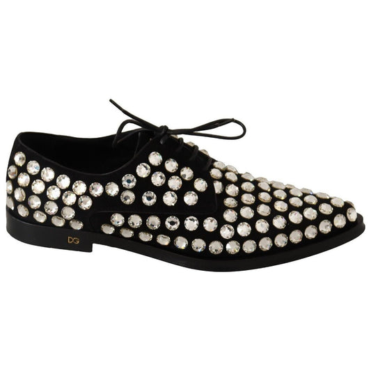 Dolce & Gabbana Elegant Crystal-Embellished Lace-Up Flats black-leather-crystals-lace-up-formal-shoes-1 s-l1600-7-37-c22141d9-8b2.jpg