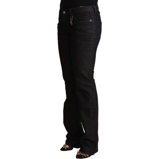 Costume National Black Cotton Low Waist Skinny Jeans black-cotton-low-waist-skinny-jeans
