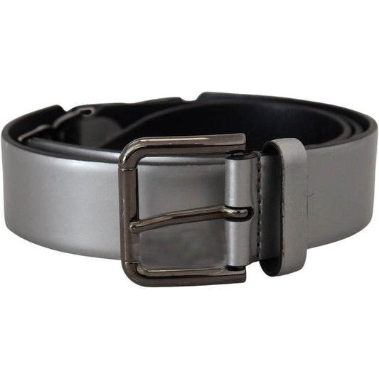 Dolce & GabbanaChic Silver Leather Belt with Metal BuckleMcRichard Designer Brands£339.00
