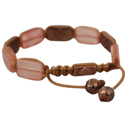 Nialaya Elegant Multicolor Adjustable Charm Bracelet multicolor-crystals-logo-embellished-adjustable-bracelet