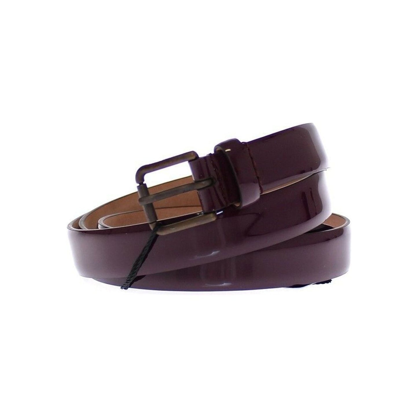 Dolce & Gabbana Elegant Purple Leather Belt Belt purple-leather-logo-cintura-gurtel-belt