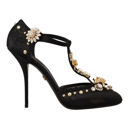 Dolce & Gabbana Elegant Crystal-Embellished Mesh T-Strap Pumps black-mesh-crystals-t-strap-heels-pumps-shoes s-l1600-8-cab6731a-56a.png