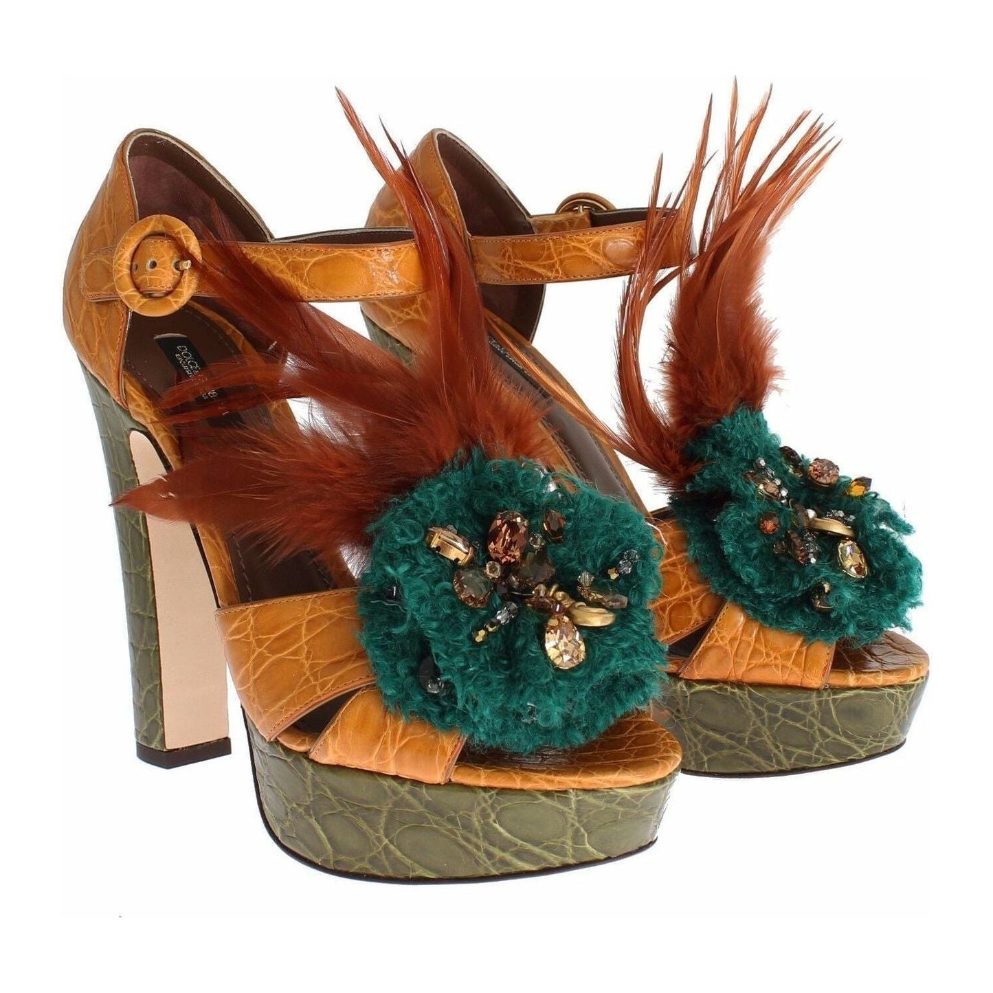 Dolce & Gabbana Multicolor Crystal Ankle Strap Platform Sandals orange-leather-crystal-platform-sandal-shoes s-l1600-88-5120b66b-6f8.jpg