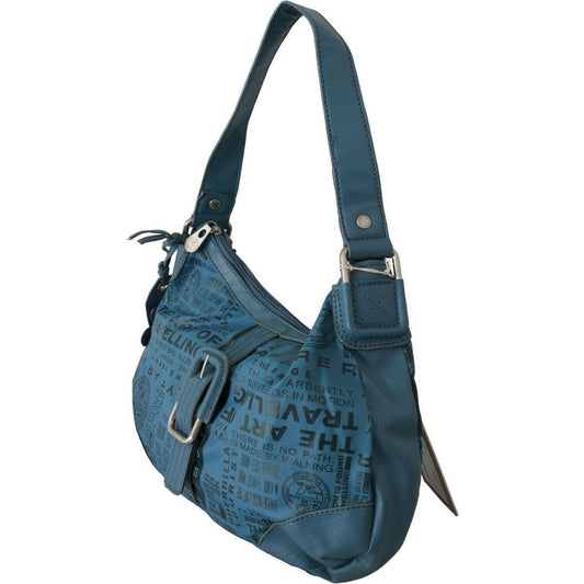 WAYFARER Chic Blue Fabric Shoulder Bag - Perfect for Everyday Elegance WOMAN SHOULDER BAGS shoulder-handbag-printed-purse-women-blue