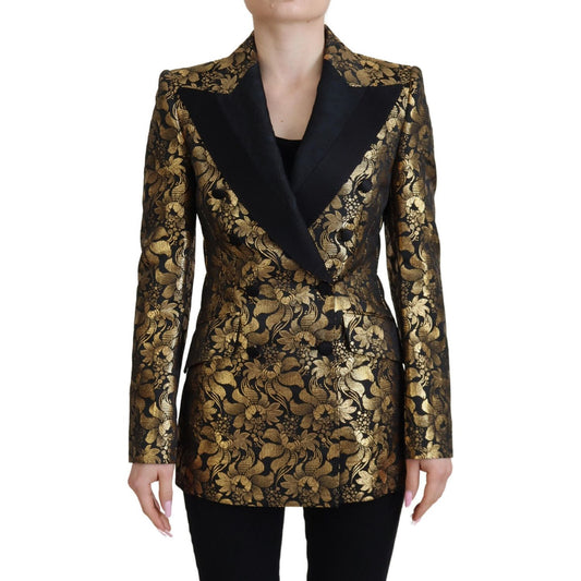 Dolce & GabbanaElegant Black and Gold Floral JacketMcRichard Designer Brands£1449.00