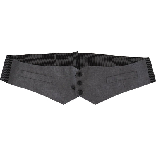 Dior Elegant Striped Silk Men's Cummerbund black-stripes-button-men-waist-cintura-cummerbund