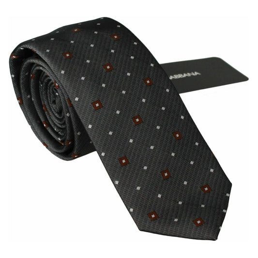 Dolce & Gabbana Elegant Gray Patterned Silk Blend Neck Tie gray-patterned-classic-mens-slim-necktie s-l1600-98-9b07a71b-bba.jpg