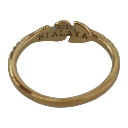 Nialaya Elegant Gold CZ Crystal Women's Ring Ring gold-feather-clear-cz-925-silver-women s-l1600-99-dd21c64d-873.jpg