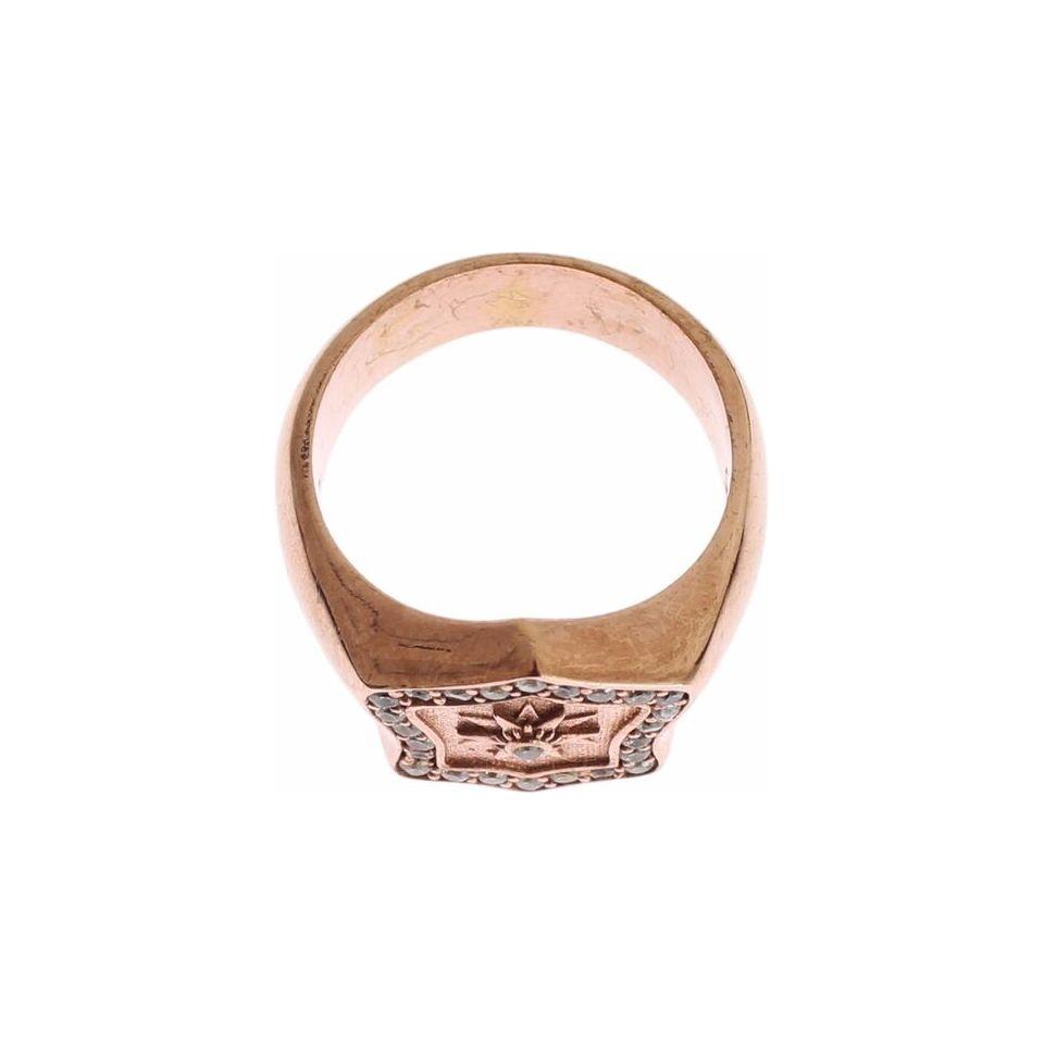 Nialaya Chic Pink Gold Plated Sterling Silver Ring pink-gold-925-silver-authentic-clear-ring s-l960-15-087f224e-187.jpg
