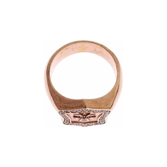 Nialaya | Pink Gold 925 Silver Authentic Clear Ring | McRichard Designer Brands