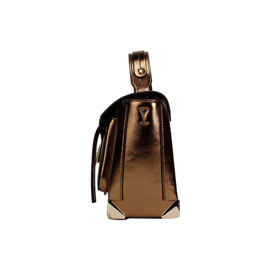 Michael Kors | Manhattan Medium Mocha Leather Top Handle Satchel Bag| McRichard Designer Brands   