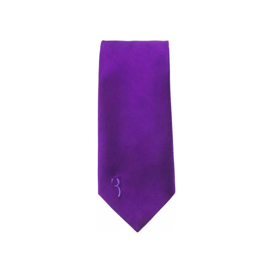 Billionaire Italian Couture Elegant Purple Embroidered Sisal Tie purple-sisal-ties-amp-bowty