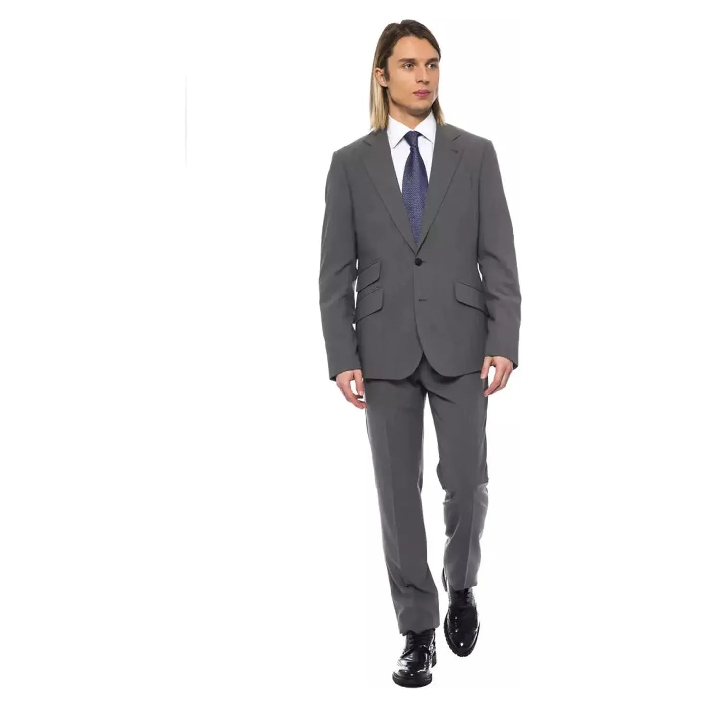 Billionaire Italian Couture Elegant Gray Wool Two-Button Designer Suit grich-lt-grey-suit-1 stock_product_image_10383_179000079-33-660e1944-e14.webp
