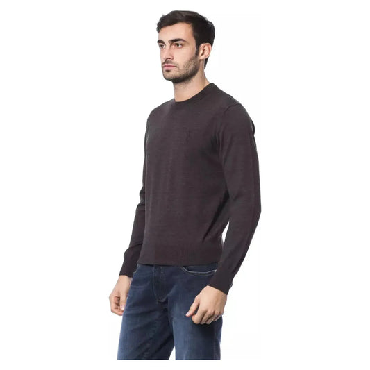 Billionaire Italian Couture Elegant Embroidered Merino Wool Sweater marr-brown-sweater-2