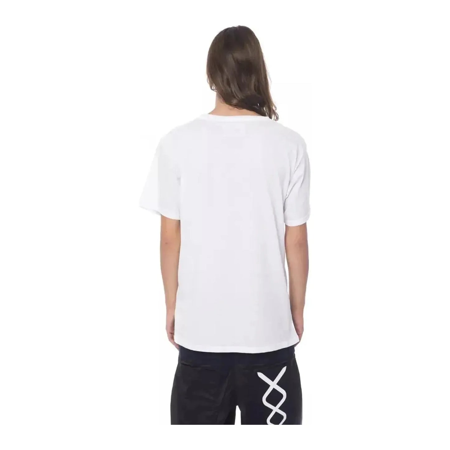 Nicolo Tonetto Chic Round Neck Short Sleeve Printed Tee bianco-white-t-shirt-2
