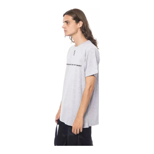 Nicolo Tonetto Sleek Gray Round Neck Cotton Tee grigio-grey-t-shirt